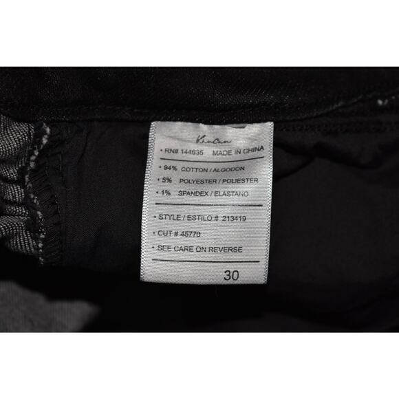 KANCAN $74 High Rise Black Wash Frayed Hem Bootcut Jean Stretch Denim Size 30 - Picture 4 of 4